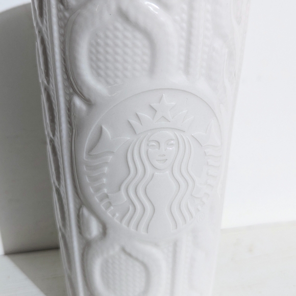 Starbucks 2016 Cable Knit Sweater Travel Tumbler Starbucks Cable Knit Mug Lid - Picture 2 of 7